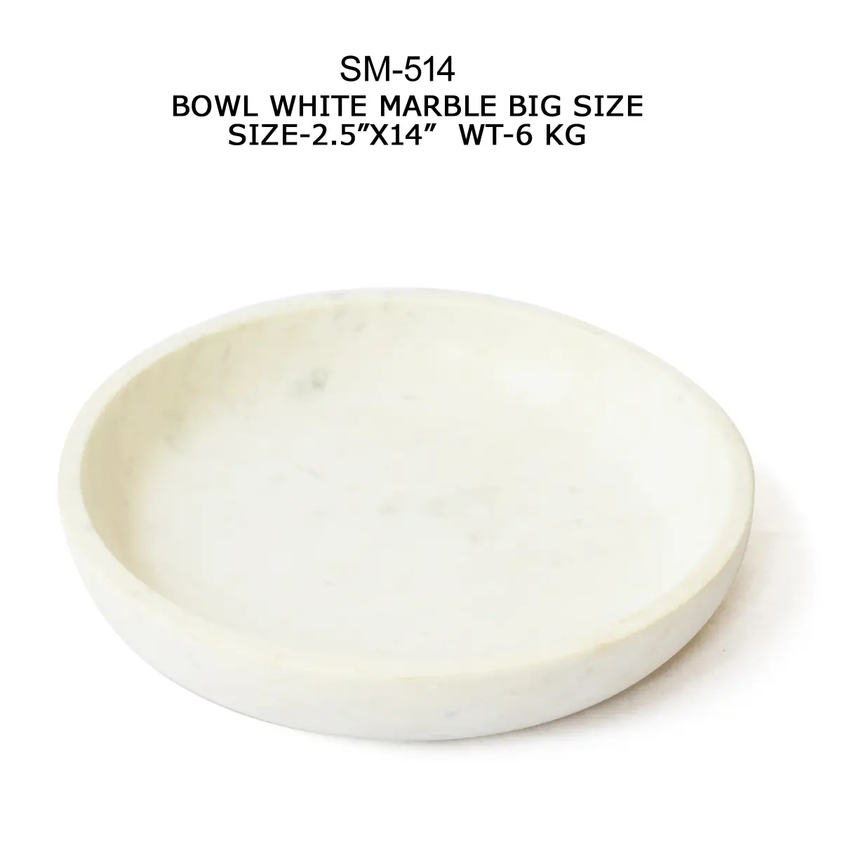 BOWL SAMPLE NO. 13 IN WHITE MARBLE IN BIG SIZE